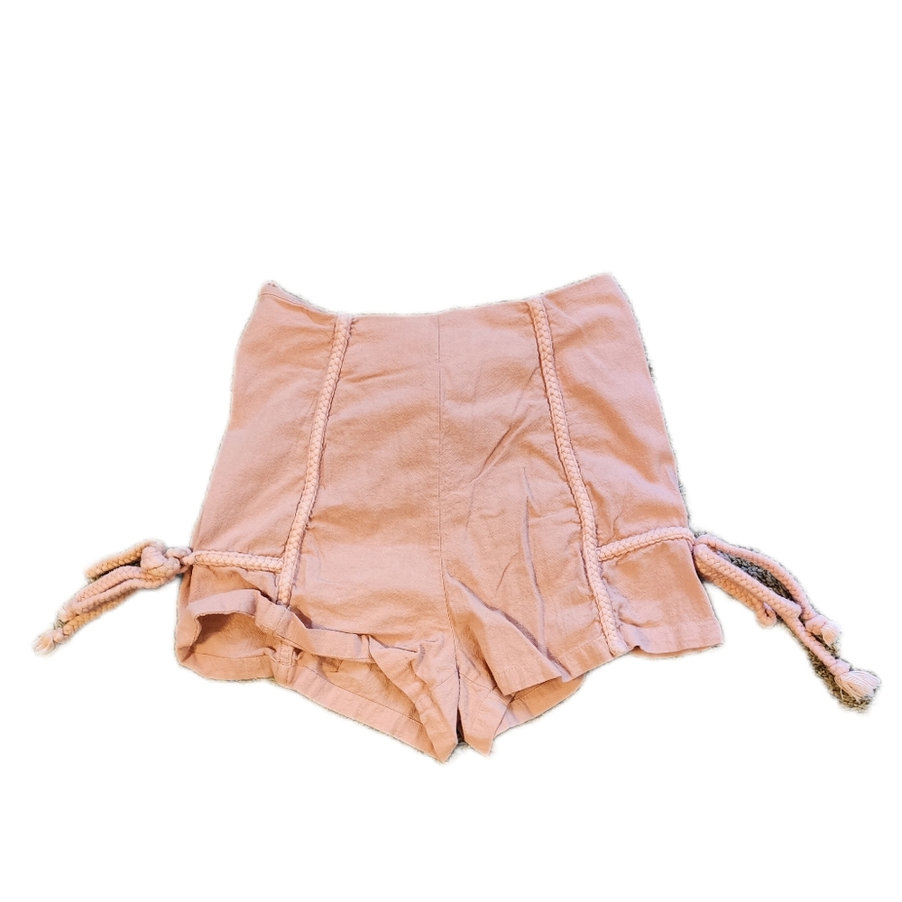 Pink Zipper Back Short